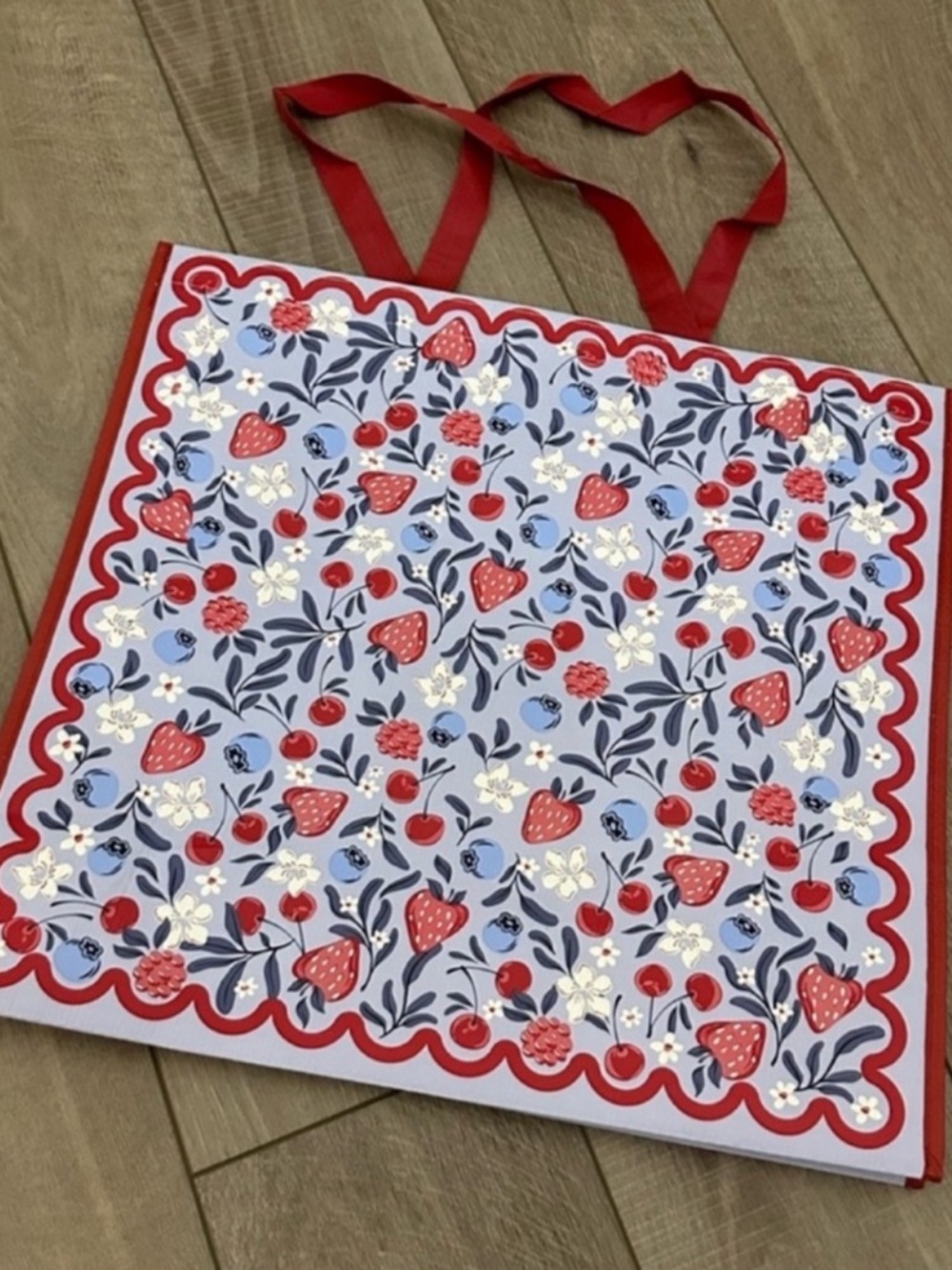 Homegoods TJMaxx Marshalls Viral Berry Print Reusable Shopper Tote Bag NWOT